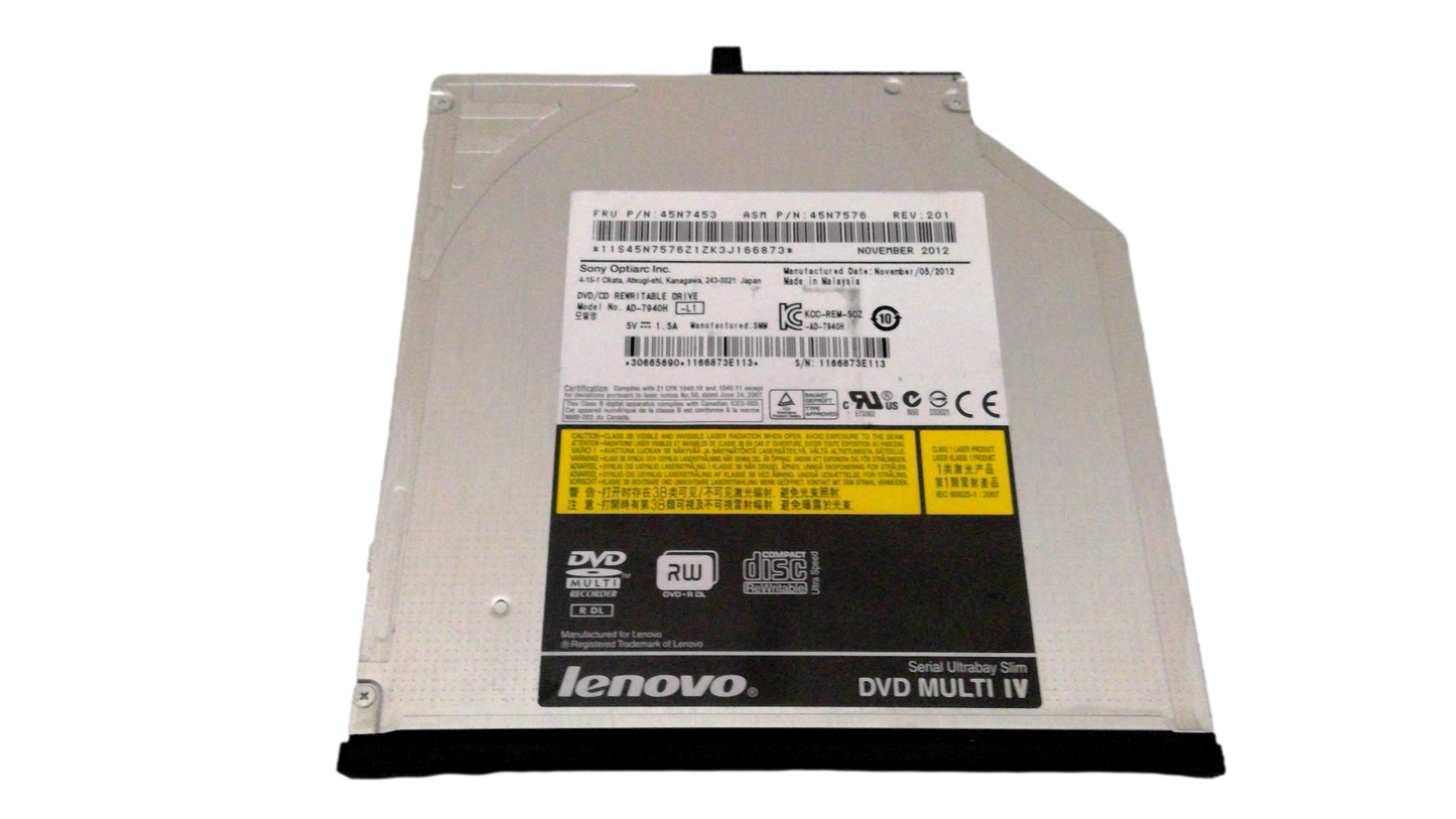 Lenovo AD-7940H -L1 DVD CD Rewritable Drive 45N7453 45N7576 - Black Bezel