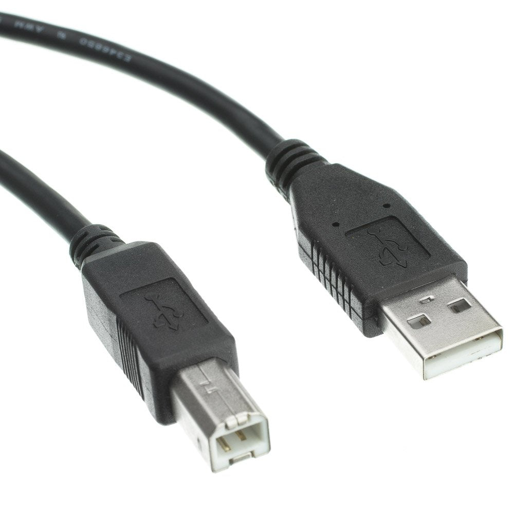 Type A Male to Type B Male BLACK 6ft USB 2.0 Printer/Device Cable 10U2-02206BK