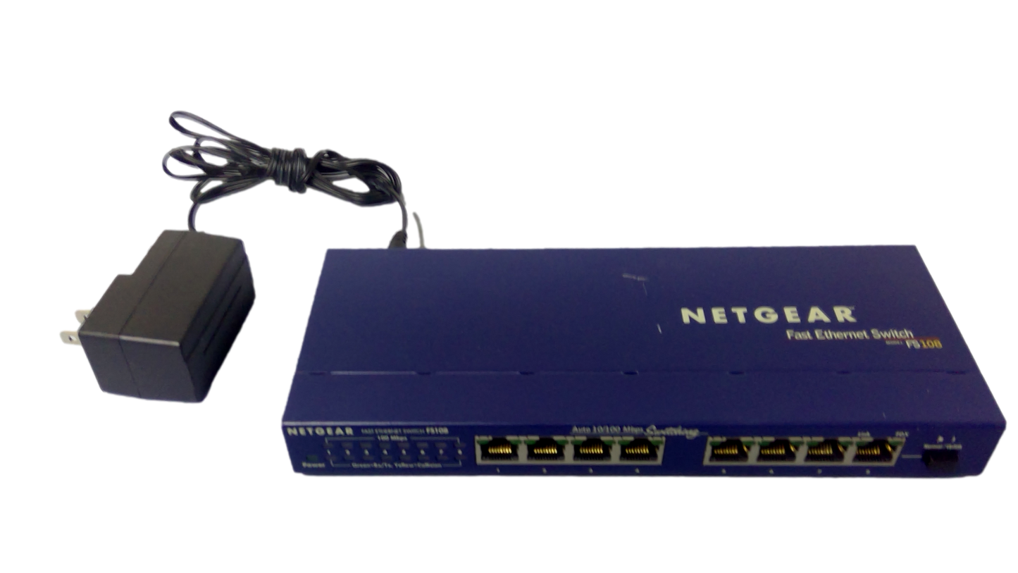 Netgear FS108 v2 8 Port 10/100 Fast Ethernet Switch