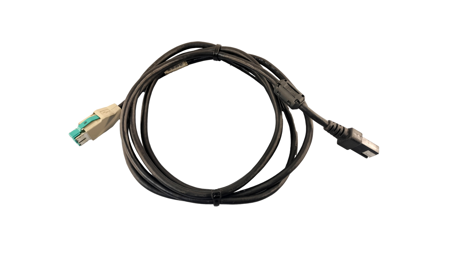 NCR POS 7ft 12 Volt Power Over USB Power Cable 25-68708-06 20958-02
