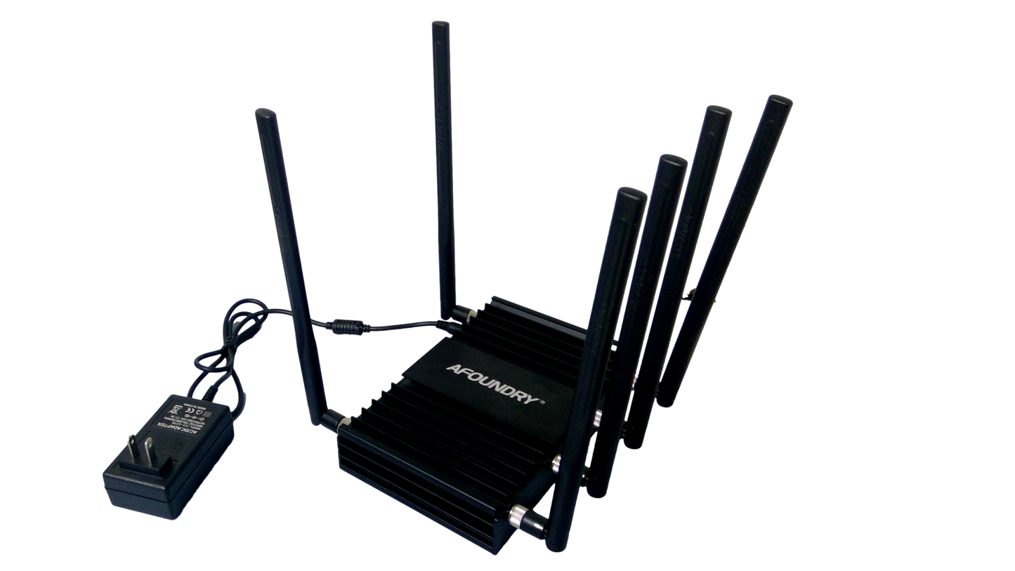 AFOUNDRY Dual Band Wireless AC Gigabit Router,6 External Antennas,Three Processors,Metal Computer WiFi N Router