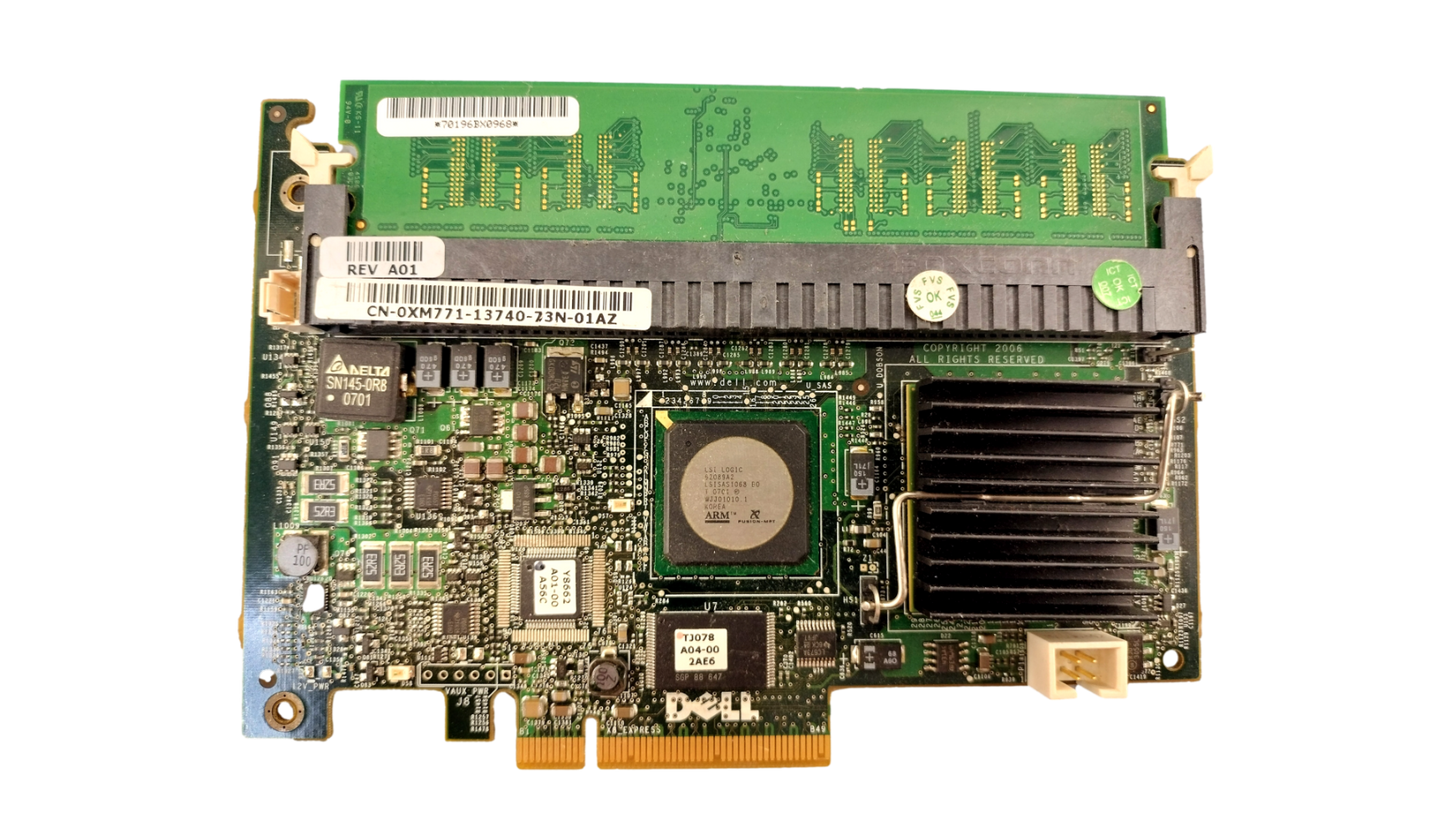 Dell PowerEdge PERC 5/i PCI Express x8 SAS RAID Controller Card XM771