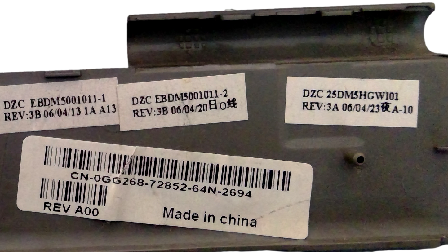 GG268 Dell Latitude D520 Laptop Notebook Replacement 15" Inch Black Silver Power Button Plastic Rear Hinge Cover Panel C