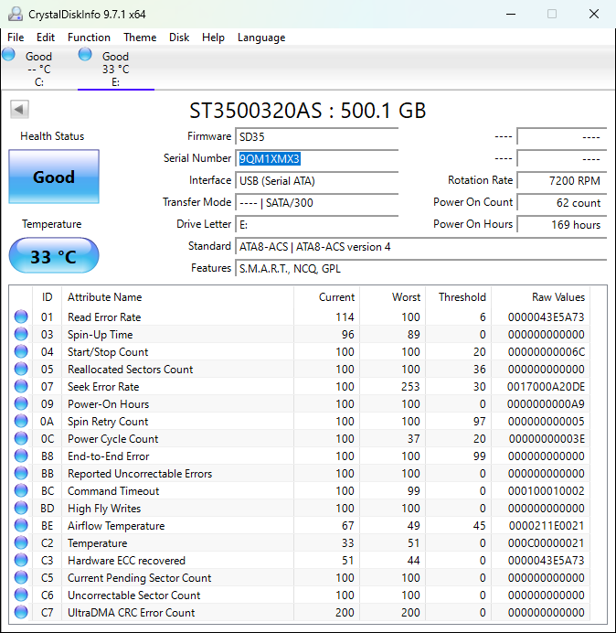 Seagate Barracuda ST3500320AS 500GB Internal 7200RPM 3.5" Hard Drive