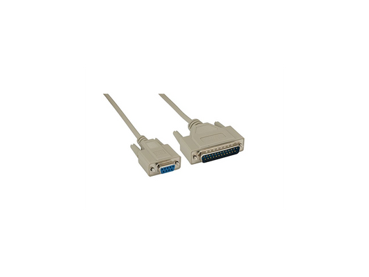 New Generic 1ft DB9 (9-Pin) Female to DB25 (25-Pin) Male Serial Modem Cable
