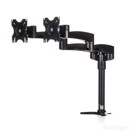 Desk-Mount Dual Monitor Arm - Articulating up to 24" 29.9lb Displays