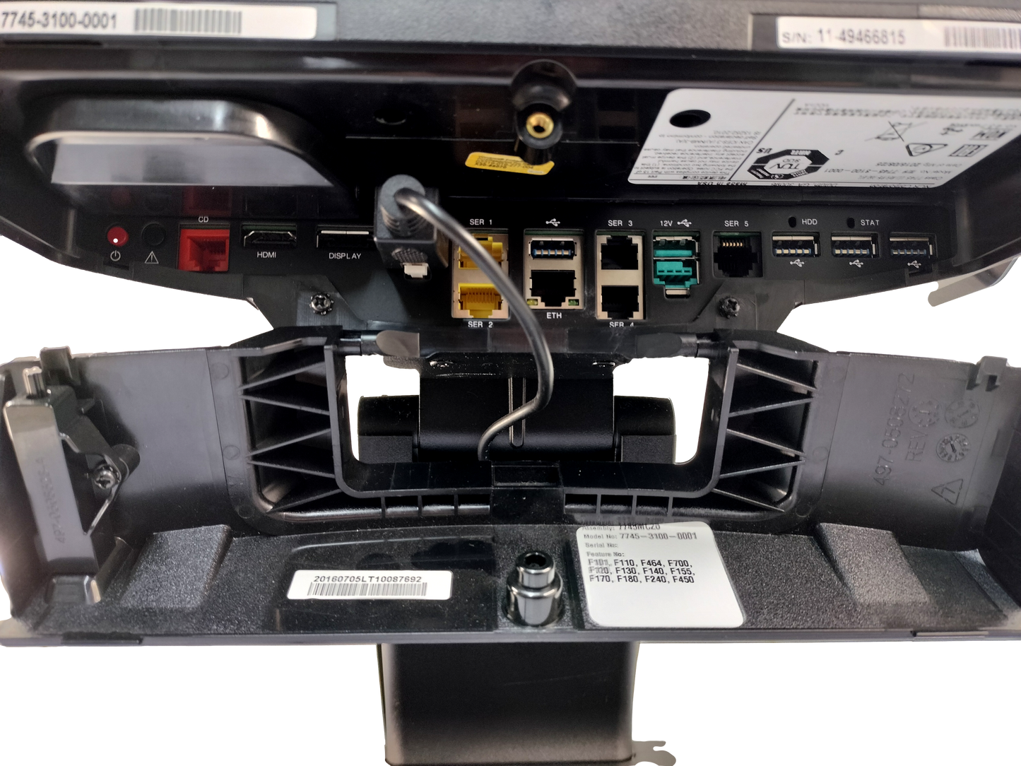 NCR 7745-3100-0001 Touchscreen POS Terminal Celeron N3160 4GB RAM 120GB SSD No OS