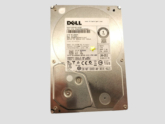 Dell Certified1TB HDD 7.2K SATA 3Gbps 3.5" Hard Drive 2D64X HUA722010CLA330