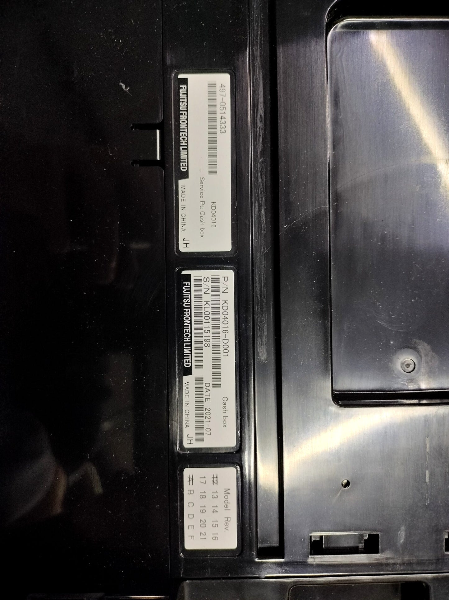 NCR FUJITSU KD04016-D001 CASH BOX