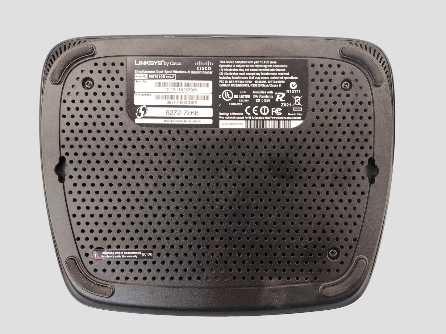 Linksys Dual-N Band Wireless N 4 Port Router WRT610N Ver. 2
