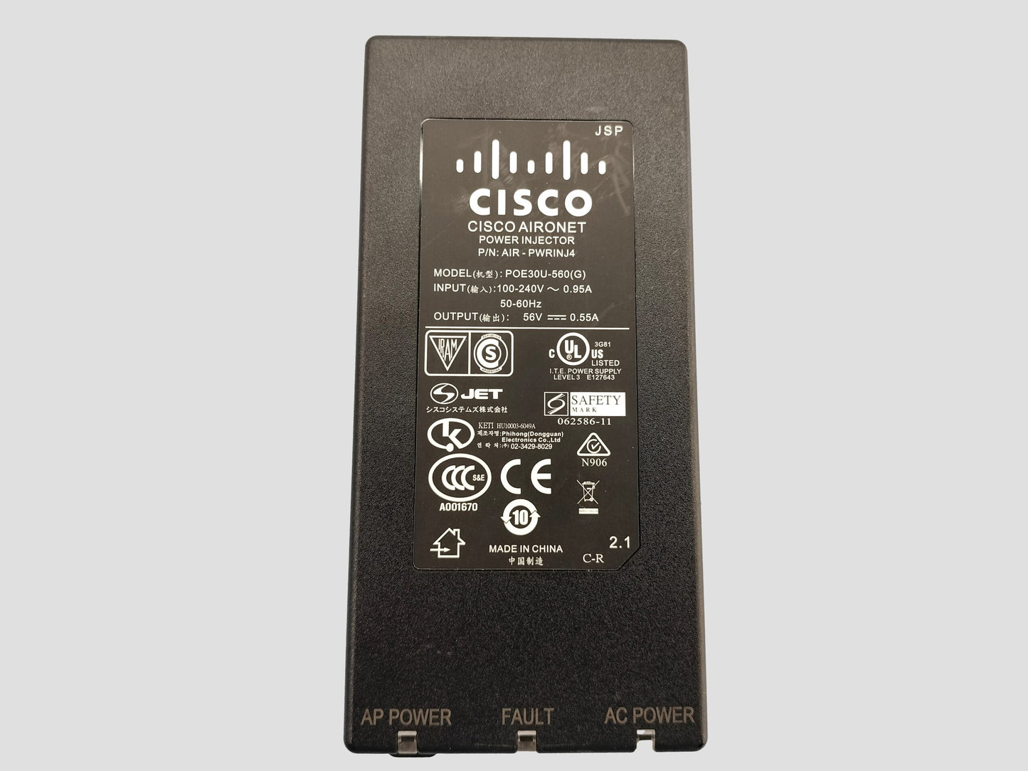 Cisco POE Injector AIR-PWRINJ4 56V 0.55A POE30U-560(G)