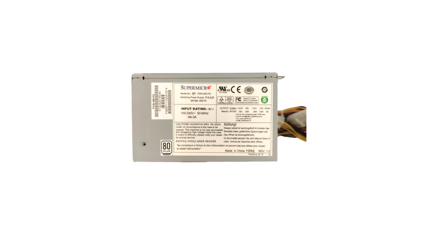 SuperMicro PWS-465-PQ 465-Watts ATX 12V / EPS 12V Power Supply 80 plus