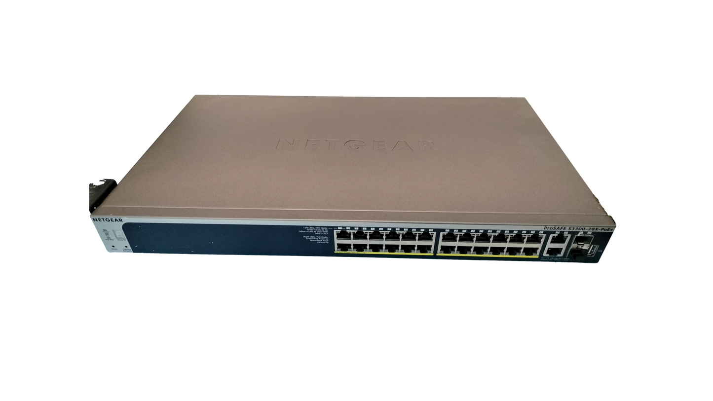 NetGear ProSAFE S3300-28X-POE+ GS728TXP 24x GE 4x 10G PoE Smart Ethernet Switch