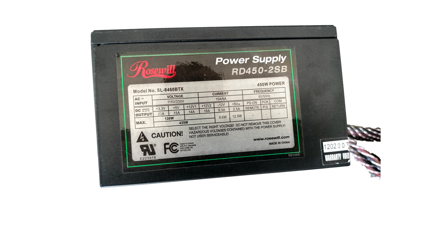 Rosewill RD450-2SB 450 Watt Power Supply