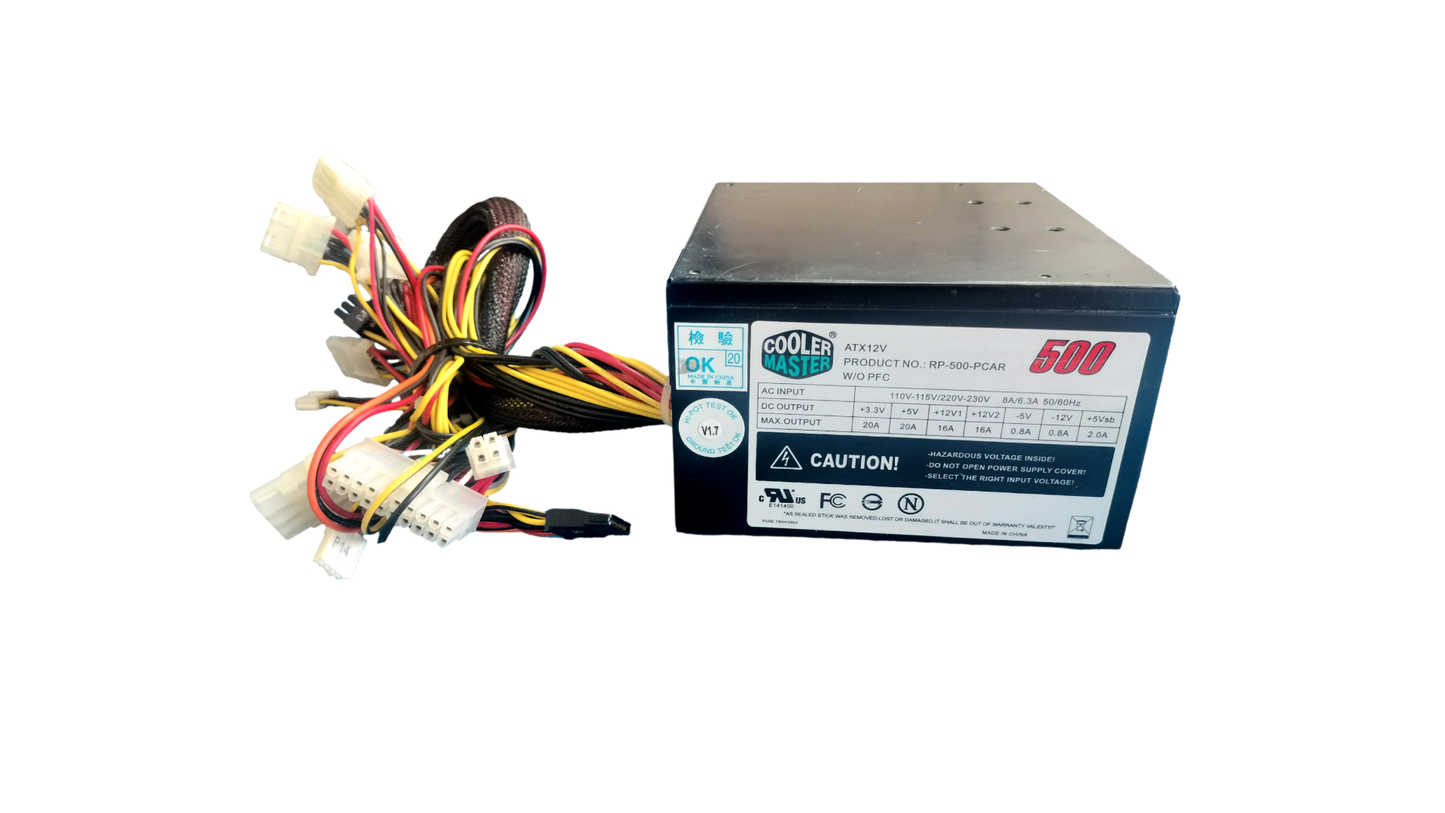 Cooler Master 500W ATX ATX12V Power Supply RP-500-PCAR W/O PFC