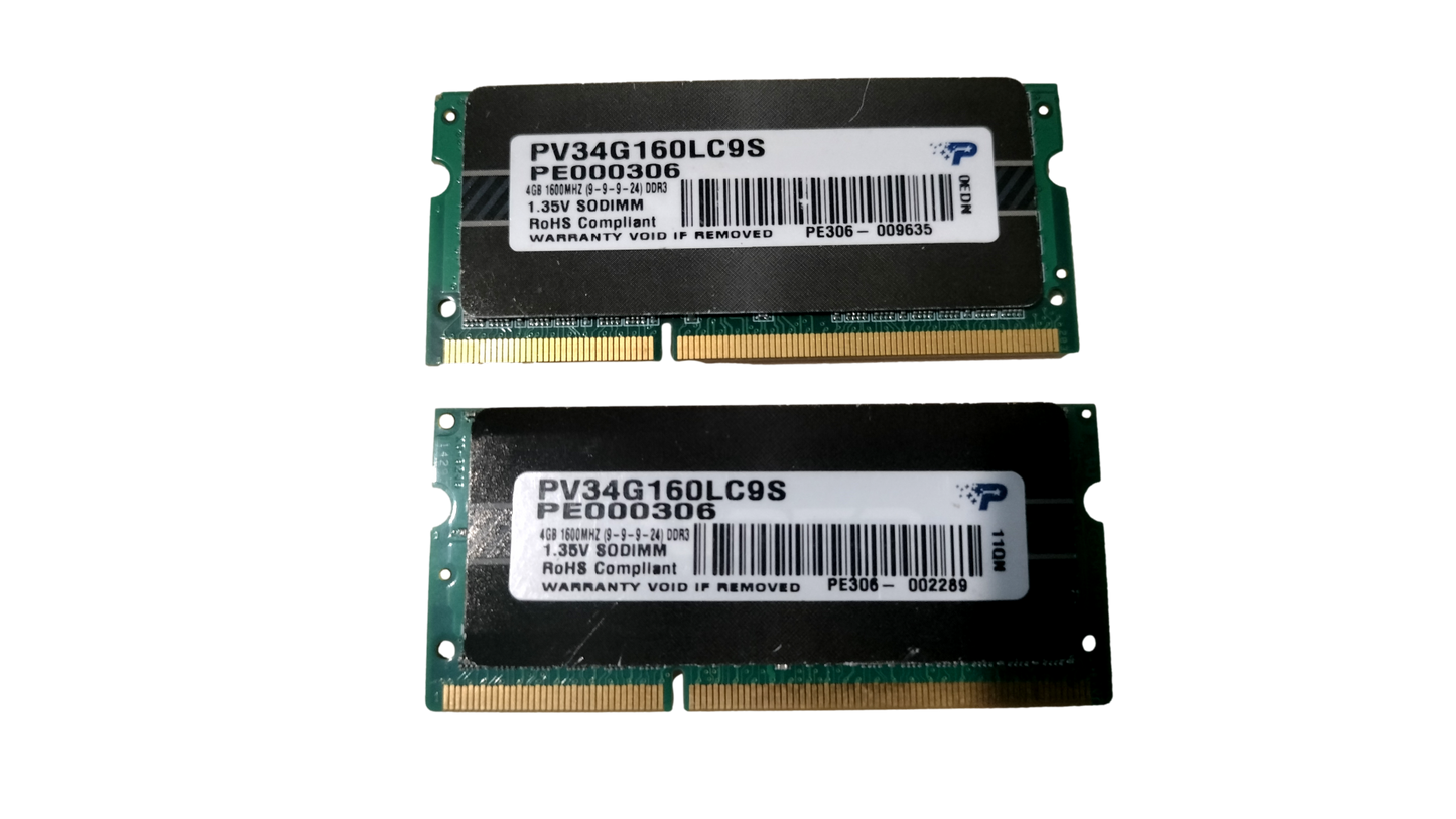 Patriot Viper 8GB (2x4GB) DDR3 PC3-12800 1600 MHz SODIMM Memory PV34G160lC9S
