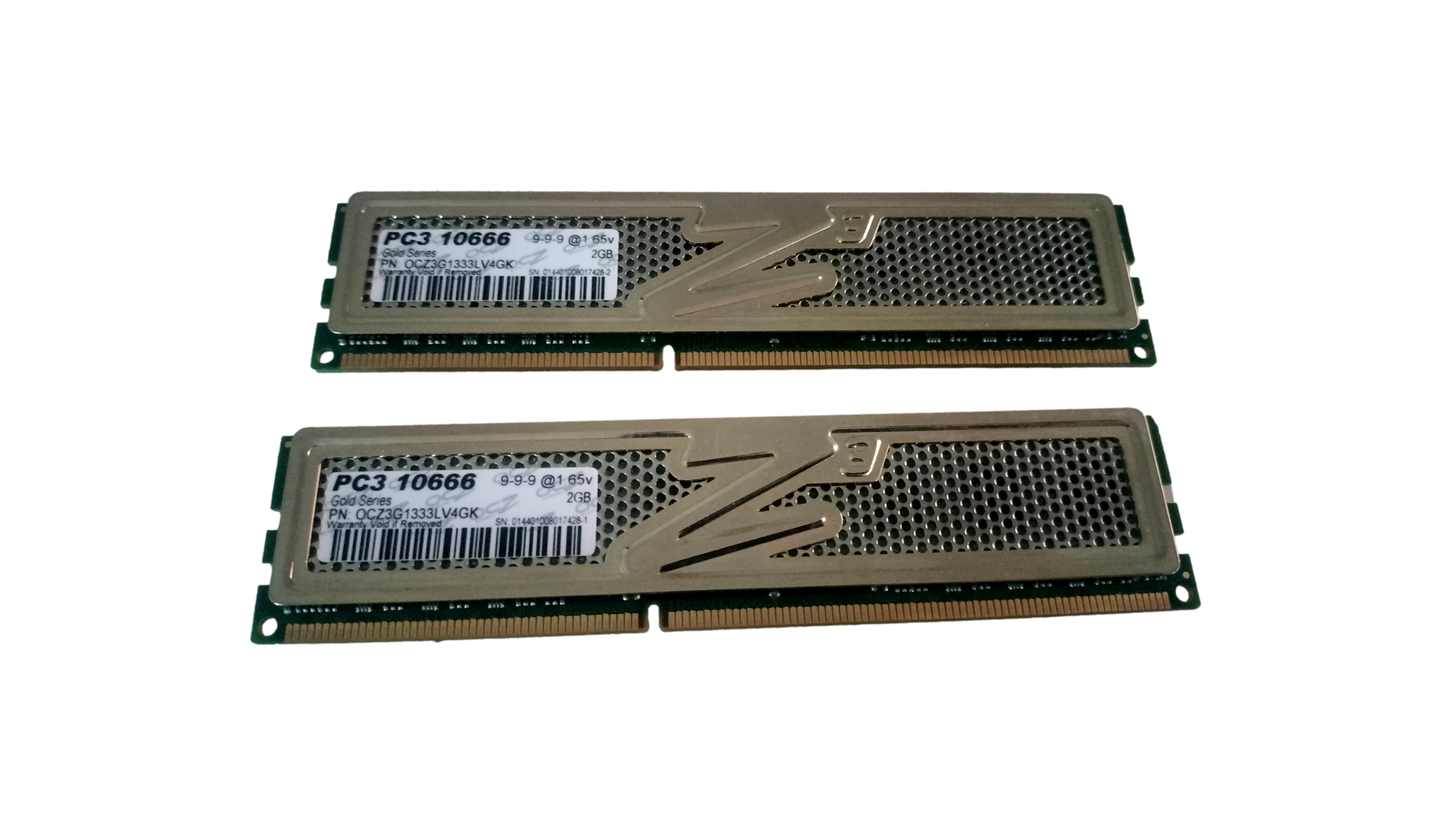 OCZ PC3 10666 4GB / 2 x 2GB DDR3 1333 MHz RAM OCZ3G1333LV4GK 9-9-9 @1.65V