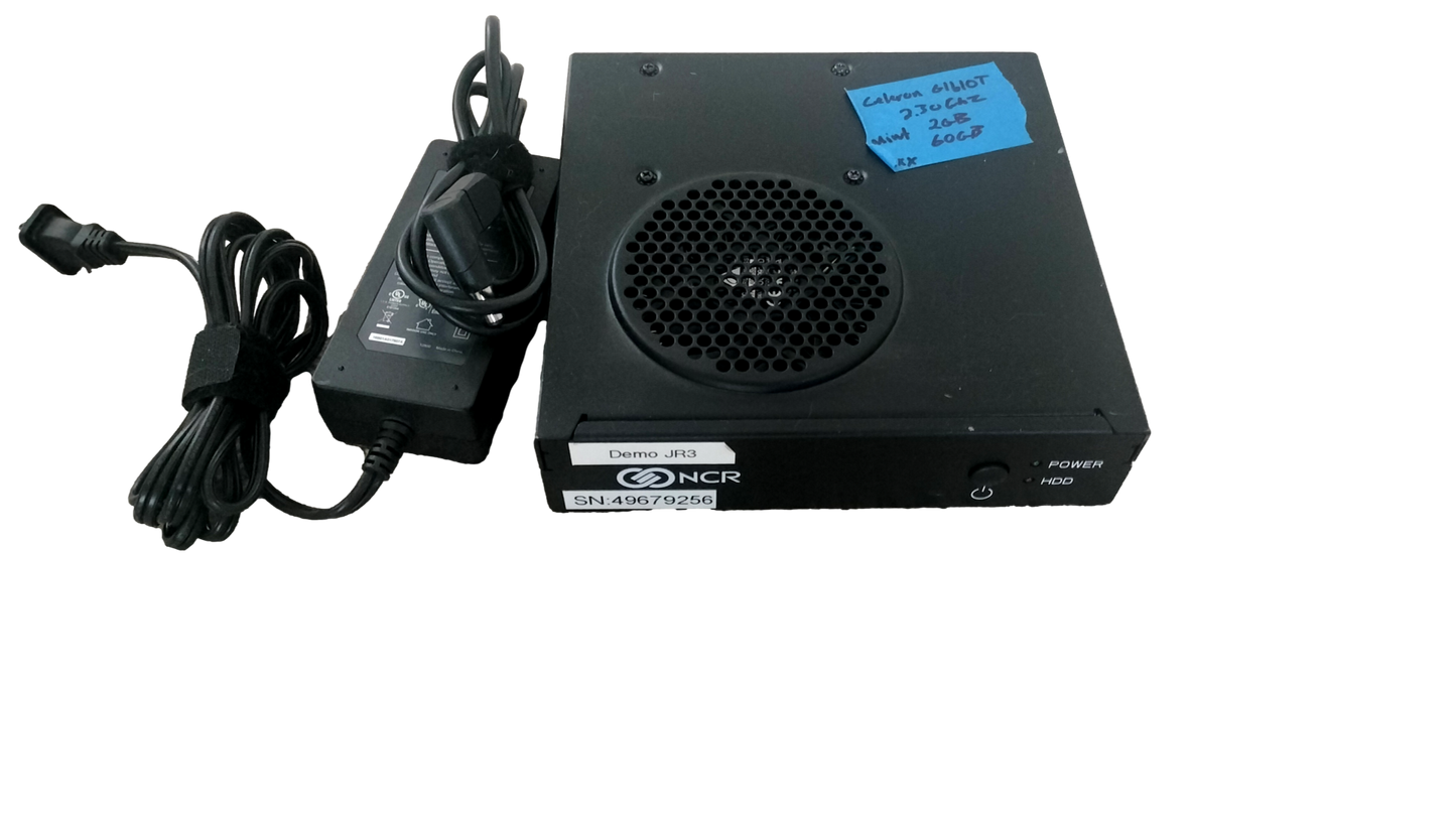 NCR Media Server Celeron G1610T 2GB 60GB SSD Linux MInt