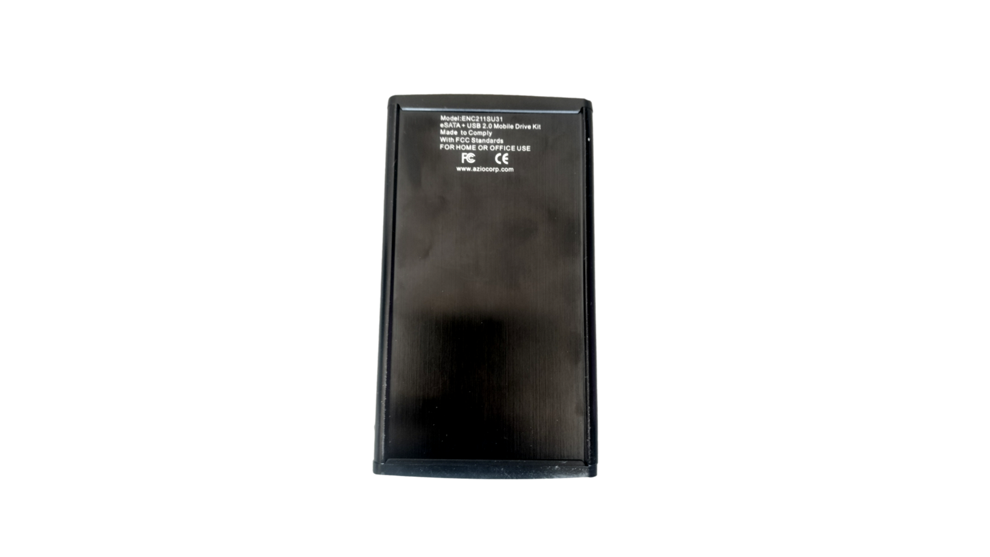 AZiO ENC211SU31 750GB Aluminum 2.5" Black SATA USB 2.0 & eSATA External Enclosure