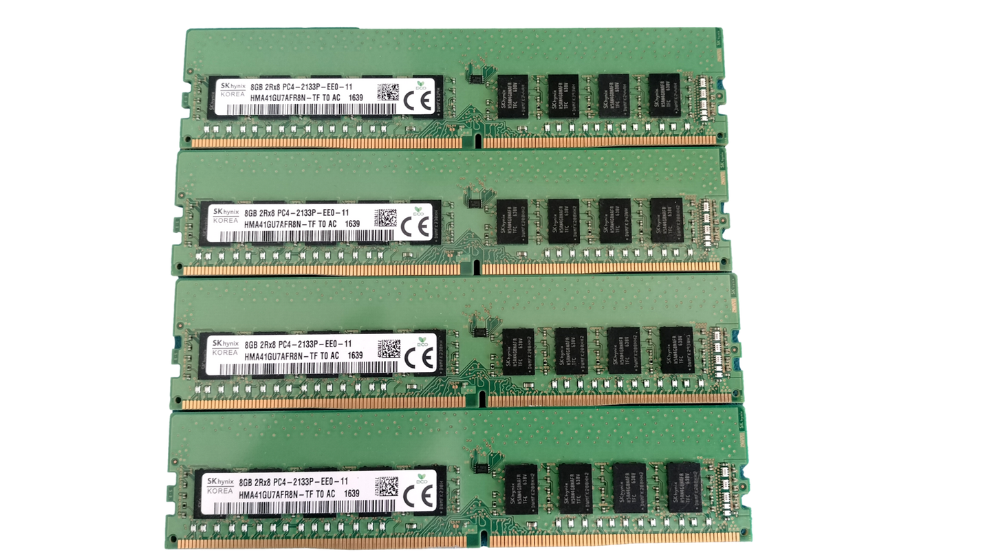 4x Sk hynix HMA41GU7AFR8N-TF 2RX8 8GB Pc4-2133P Server Memory