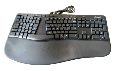 Microsoft Ergonomic Keyboard Black Wired USB Model 1878