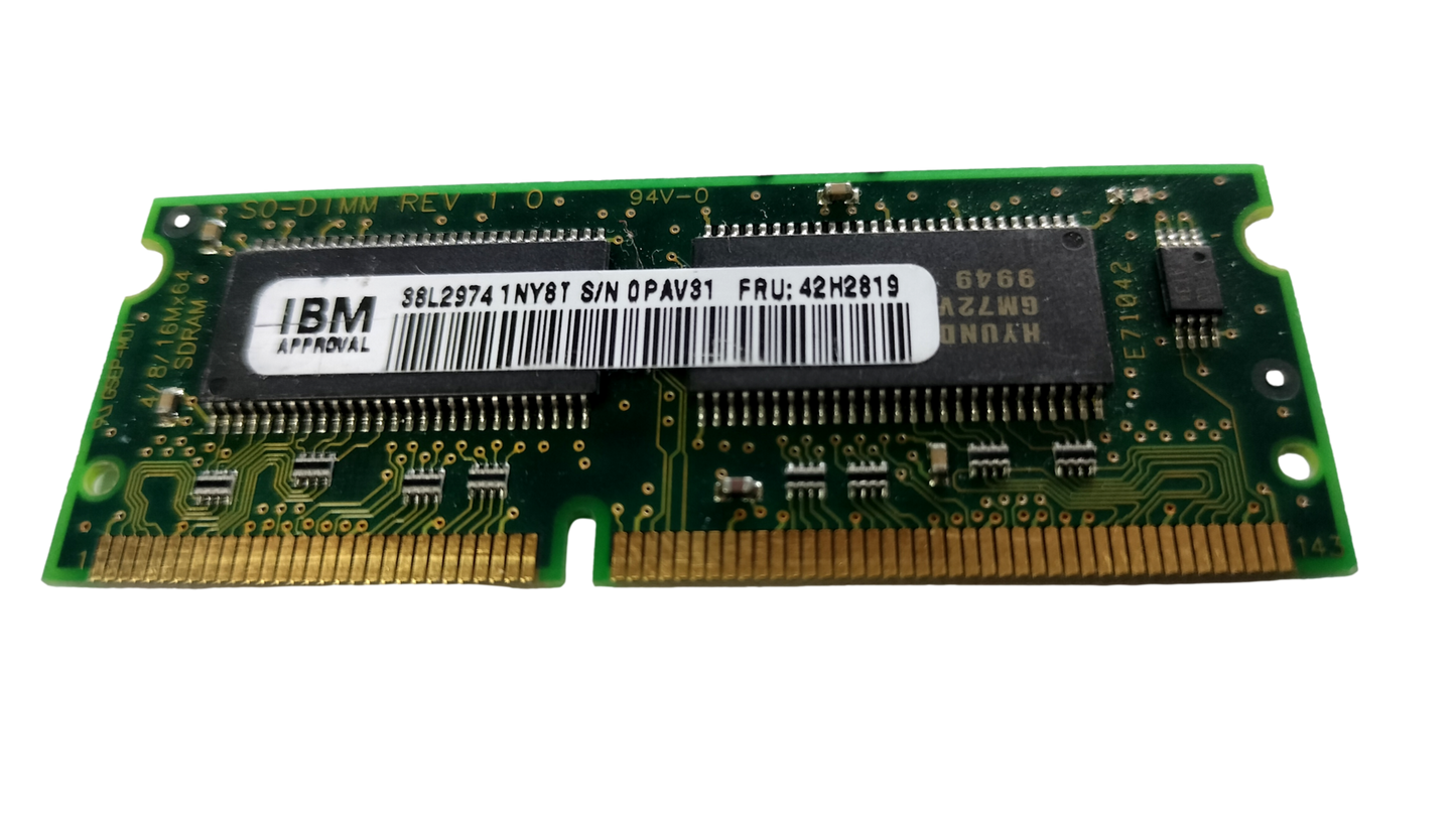 IBM 32MB EDO 66Mhz LAPTOP SO-DIMM MEMORY FRU# 42H2819