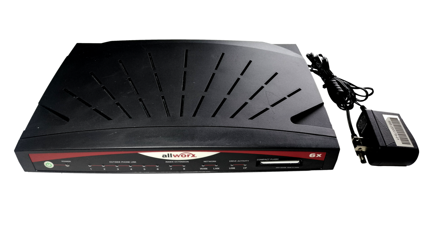 Allworx 6X All-In-On VoIP Phone IP Network Server System w/ Adapter & 512MB Card