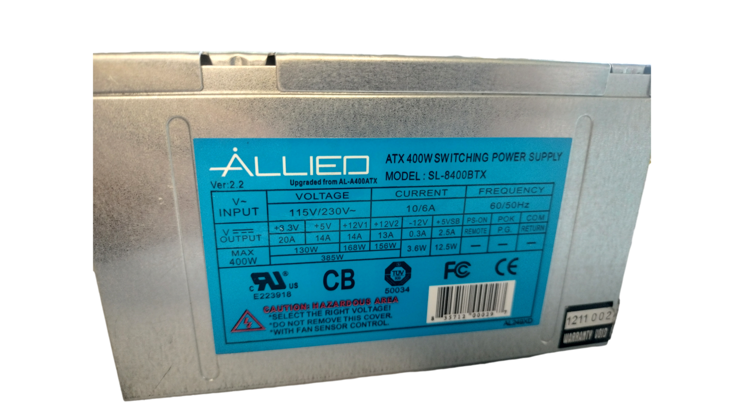 Allied SL-8400BTX 400watt ATX Power Supply