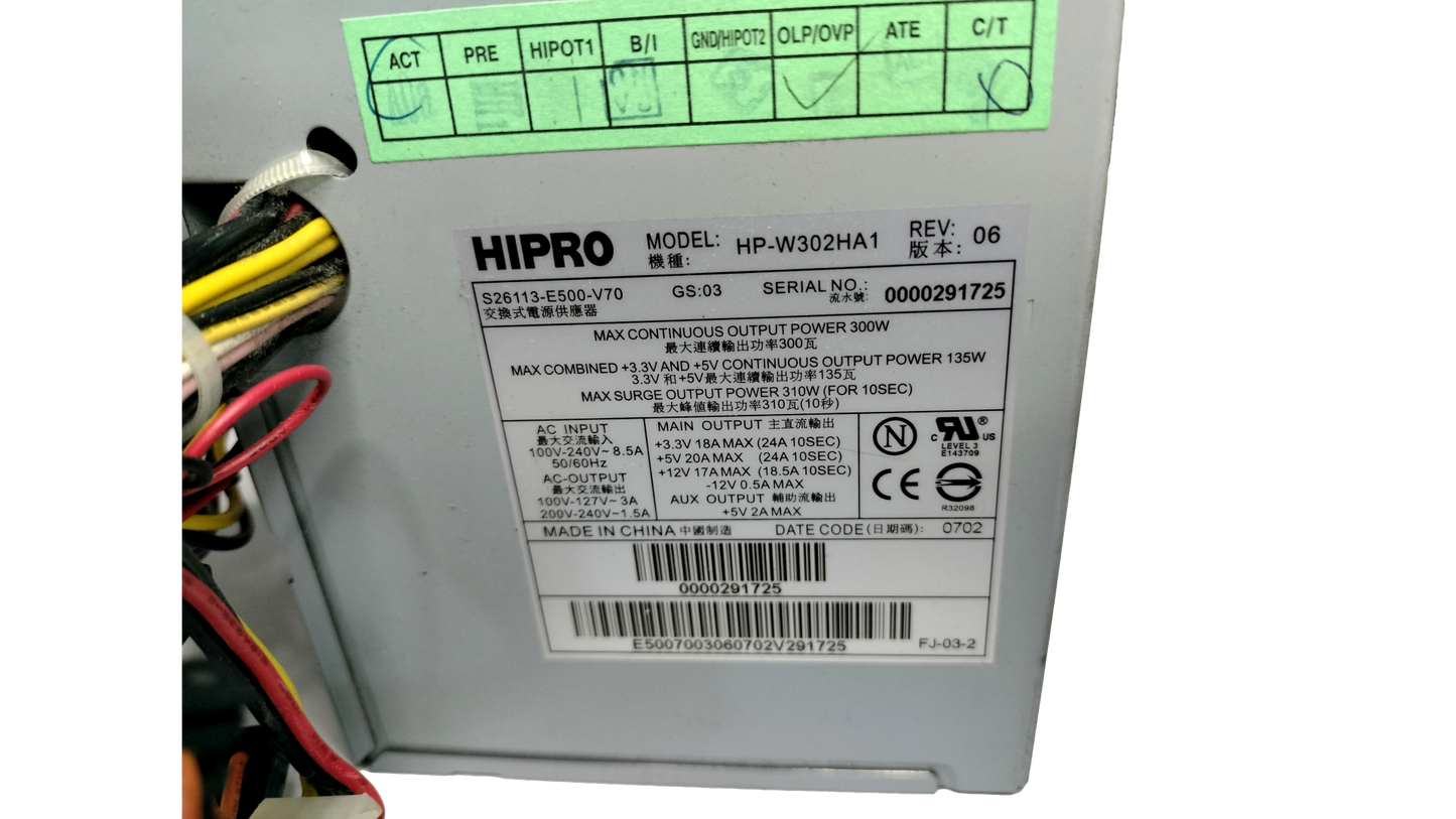 HIPRO HP-W302HA1 300W Power Supply
