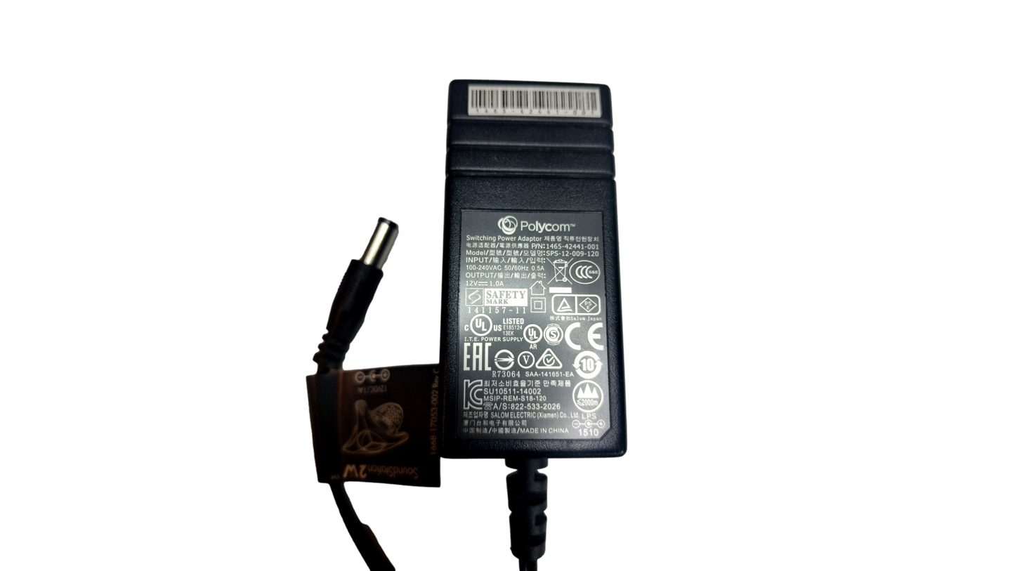 Genuine Polycom SoundStation 1465-42441-001 12V DC 1A AC Adapter