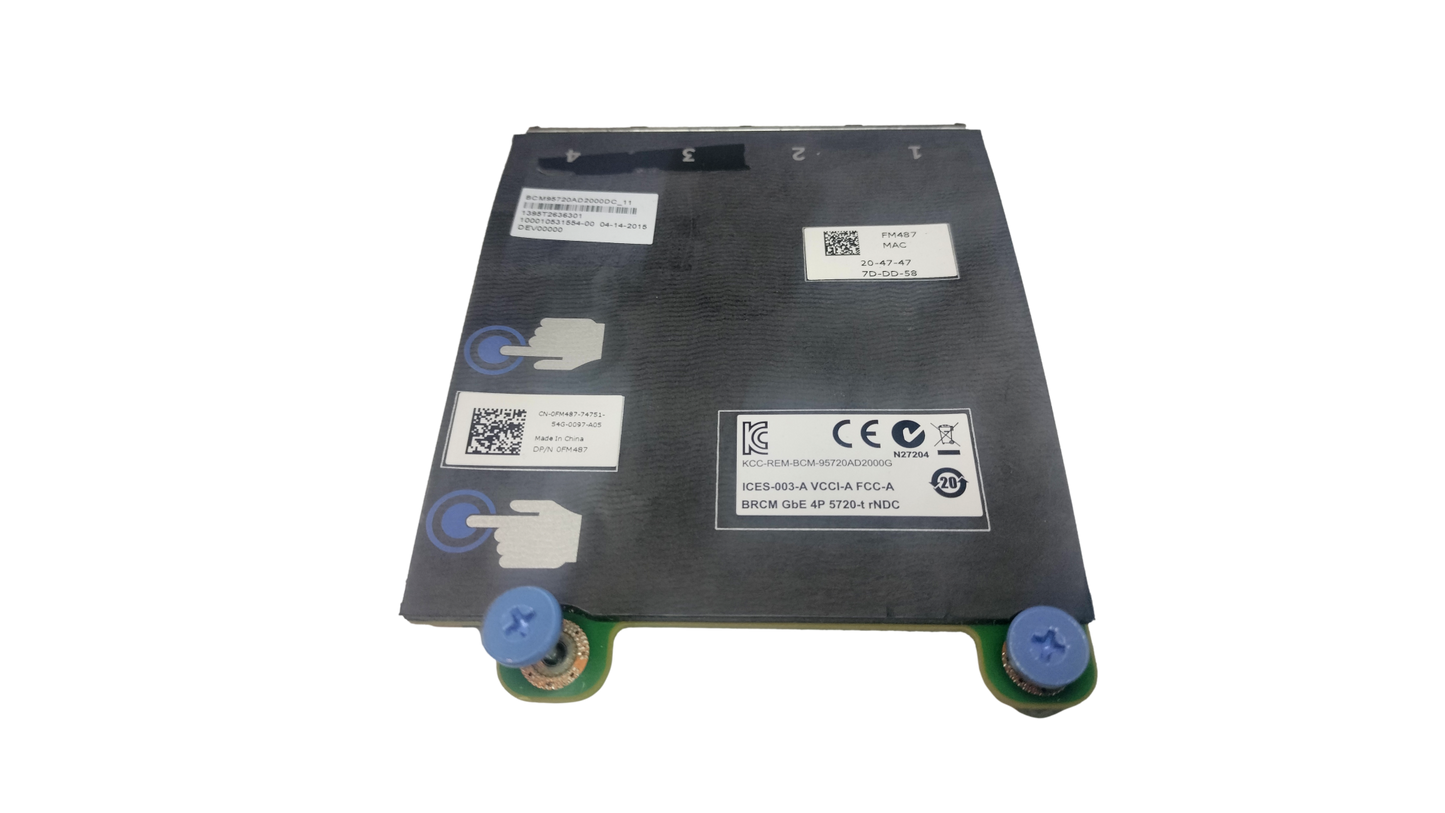 Dell 0FM487 Quad Port Gigabit Network Interface Card for R630 R730