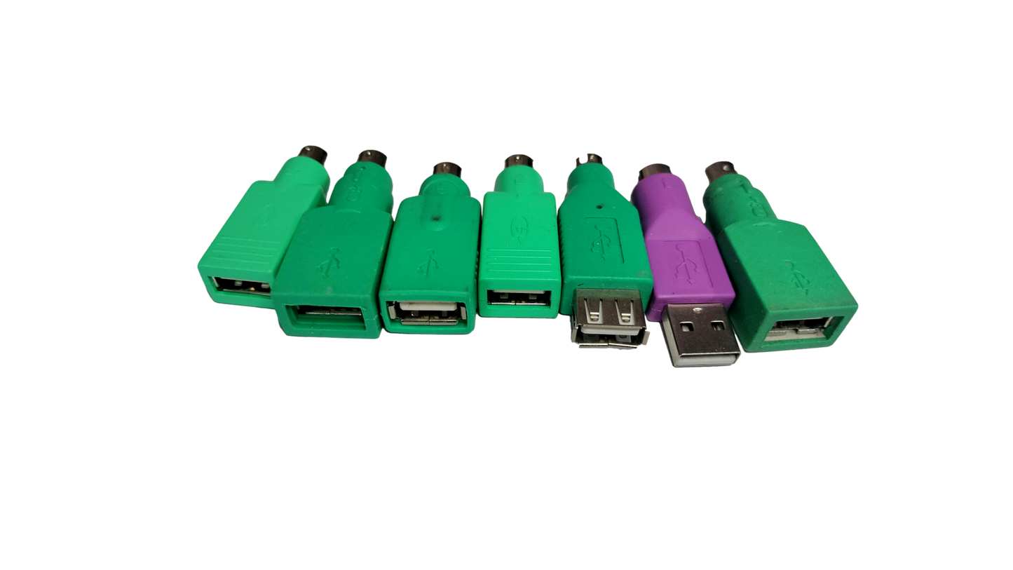 7x PS/2 Port to USB Mouse (6) Keyboard (1) Adapters