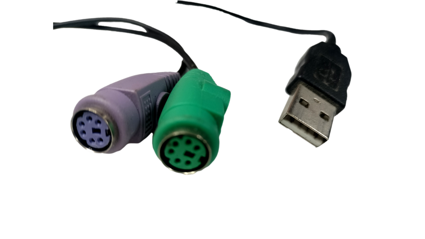 Tripp Lite Compact USB to PS/2 Keyboard Mouse Adapter PS/2(F) to USB(M) B015-000