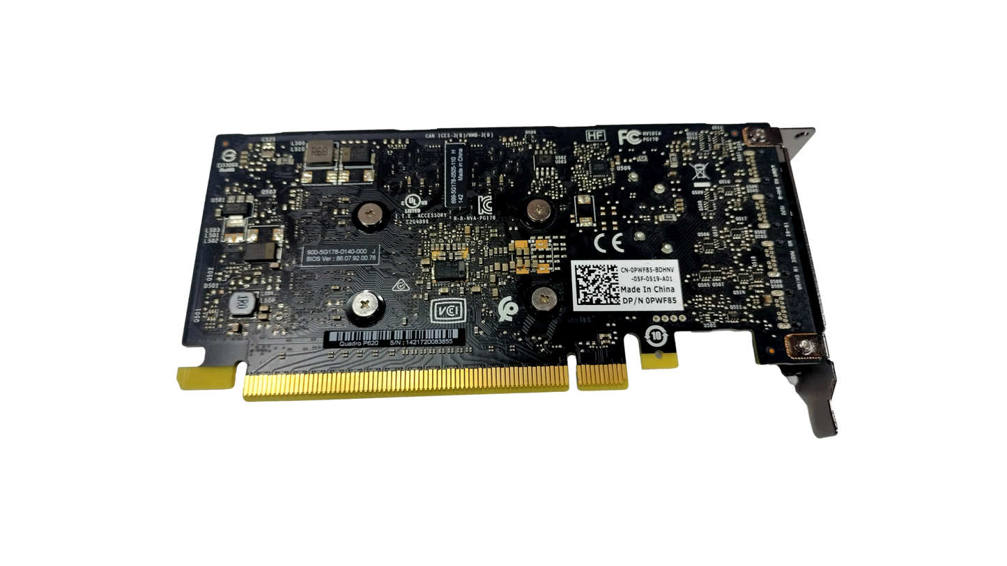 Nvidia Quadro P620 2GB GDDR5 PCIE 4x Mini DisplayPort Low Profile Graphics Card PWF85