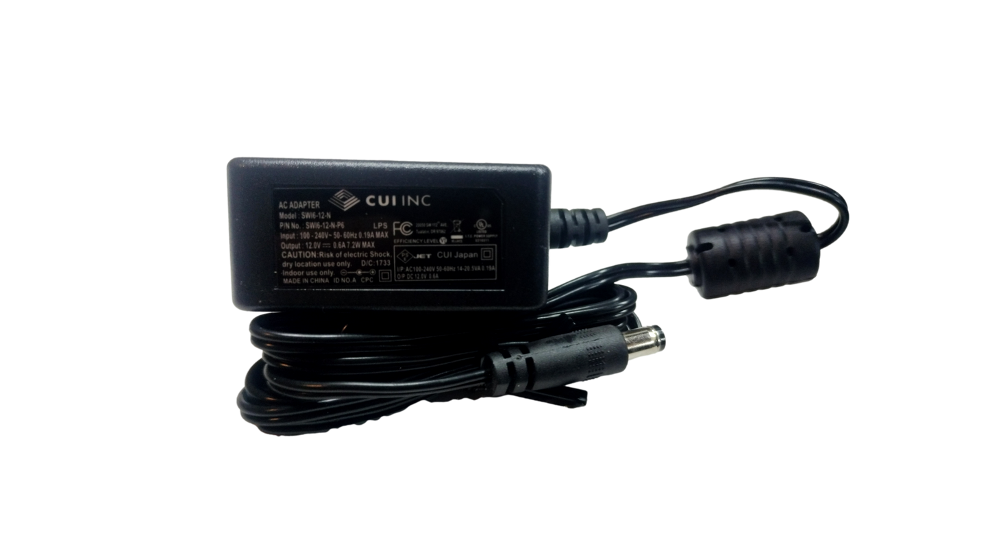 CUI Inc. SWI6-12-N-N5  100-240V 50-60HZ 12V - 0.6A AC Adapter