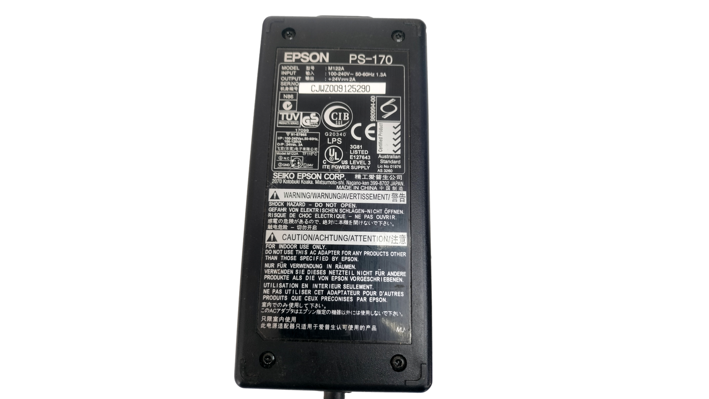 GENUINE EPSON 24V 2A POWER SUPPLY PS-170 M122A 3 PIN