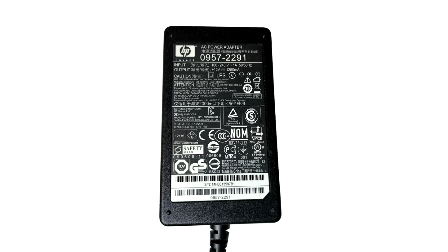 Genuine HP 12V 1.25A  Power Adapter 0957-2291