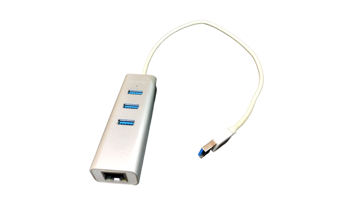 Anker 3-Port USB 3.0 Hub 10/100/1000 Gigabit Ethernet Converter A7514