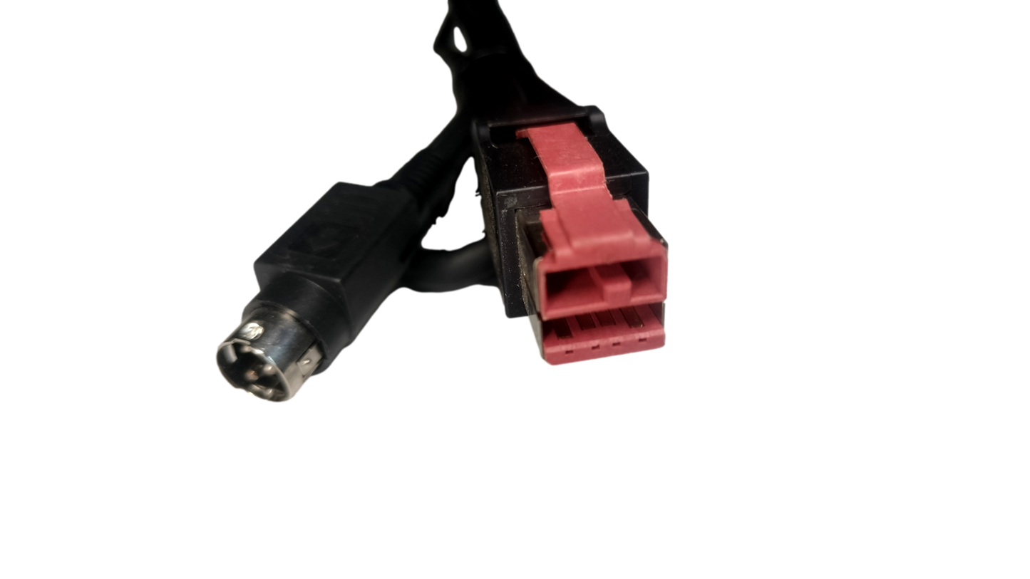 24V Powered USB to DIN 3 Pin 3P 3ft Power Cable for POS System Scanner Printer