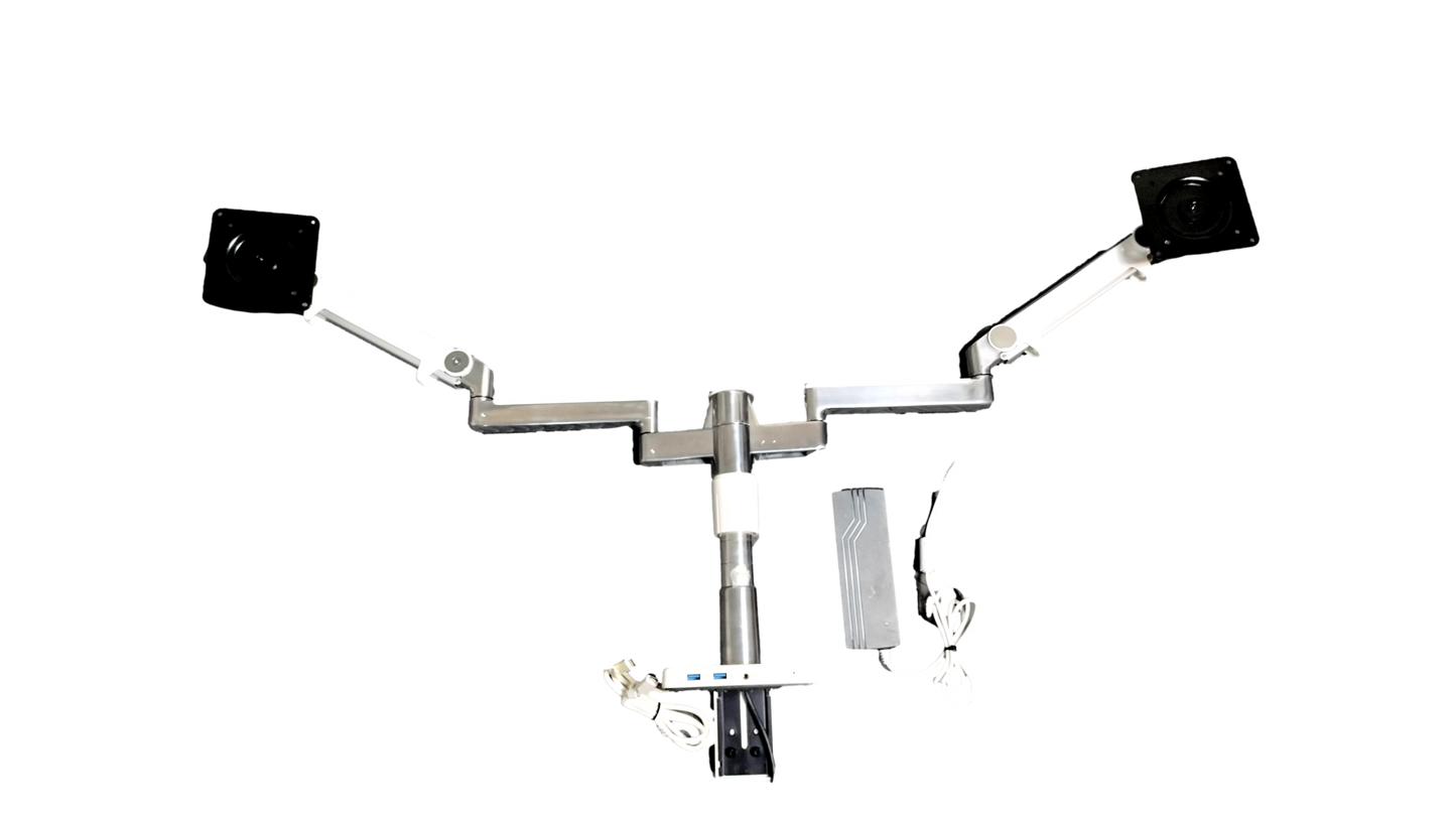 Humanscale M/Connect 2 Desktop Dual Monitor Arms With Base No Dock