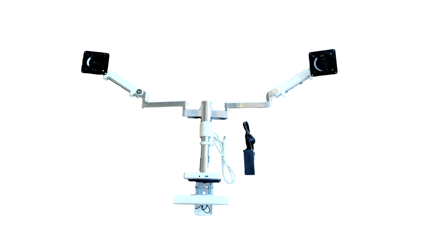 Humanscale M/Connect  Desktop Dual Monitor Arms With Dock #2