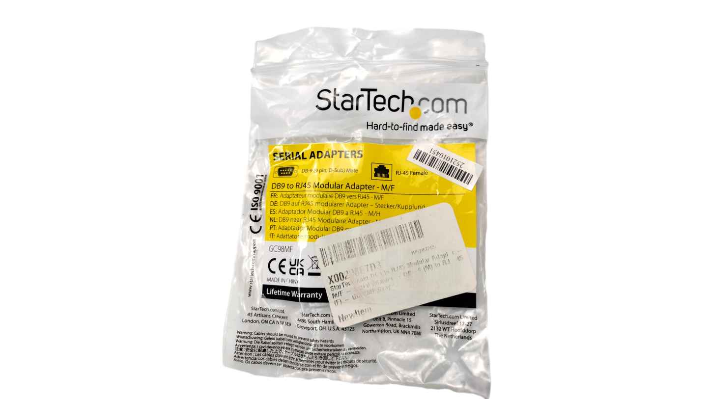 StarTech DB9 to RJ45 Modular Adapter - M/F Serial Port Adapter GC98FF