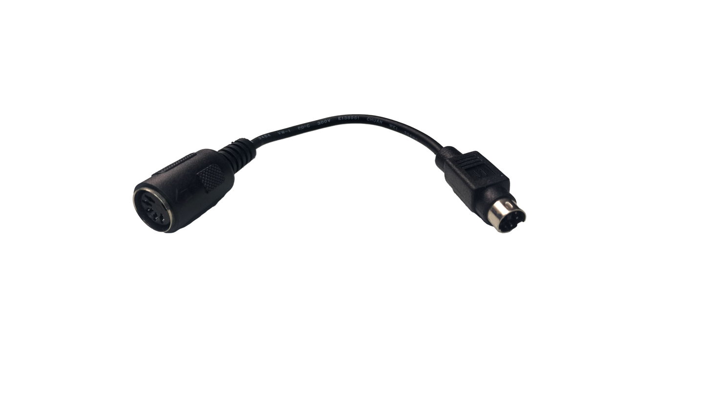 Black 6" 5 Pin Din to PS/2 Female Keyboard Adapter