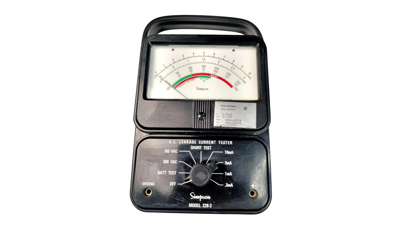 SIMPSON MODEL 229-2 AC LEAKAGE CURRENT TESTER