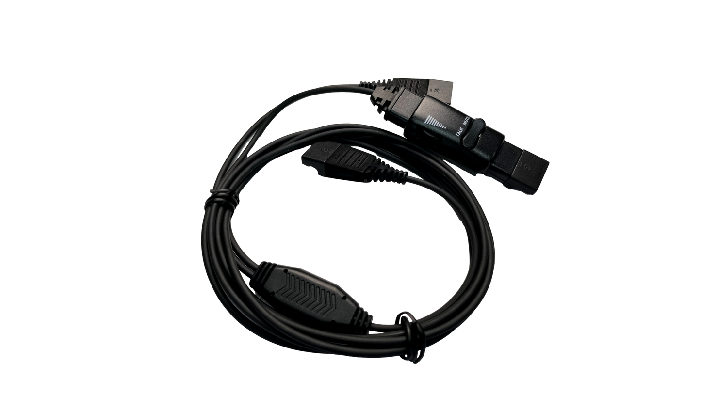 VXI Y Cord Training Supervisor QD Cable Splitter /w Mute Switch 4 Jabra Headset