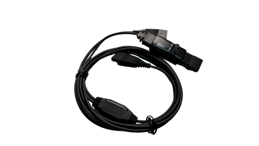 VXI Y Cord Training Supervisor QD Cable Splitter /w Mute Switch 4 Jabra Headset