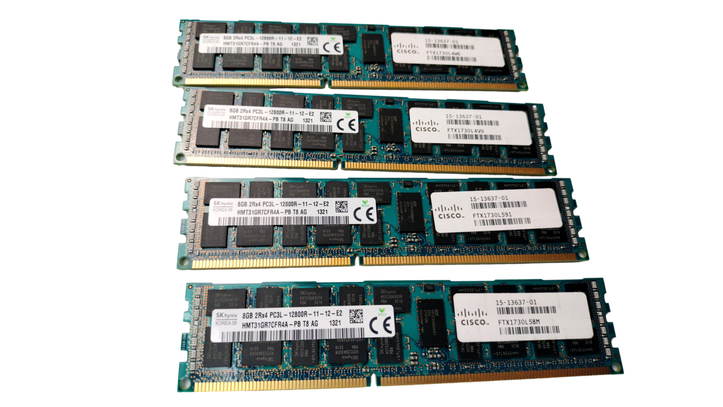 LOT OF 8 Hynix HMT31GR7CFR4A-PB 8GB (64GB) PC3L-12800R Server Memory Cisco 15-13637-01