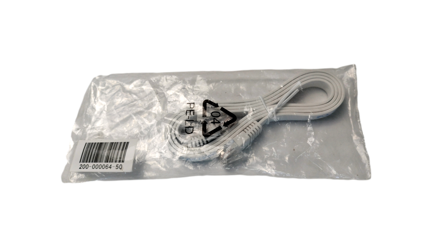 Flat White 1m Ethernet Cable  200-000064-50 CAT.5E E212689