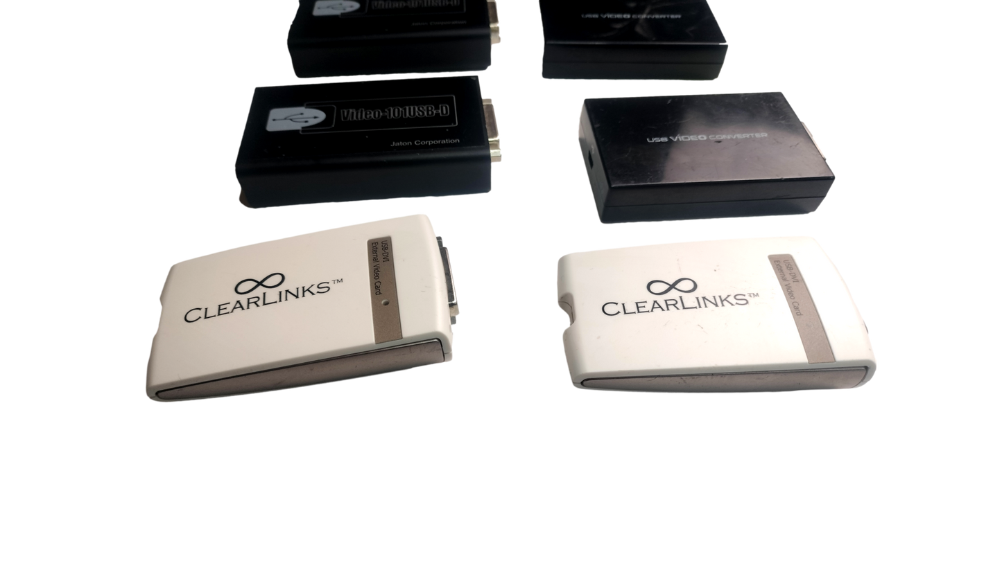 Lot of 8 Generic Mini USB to DVI Video Adapters