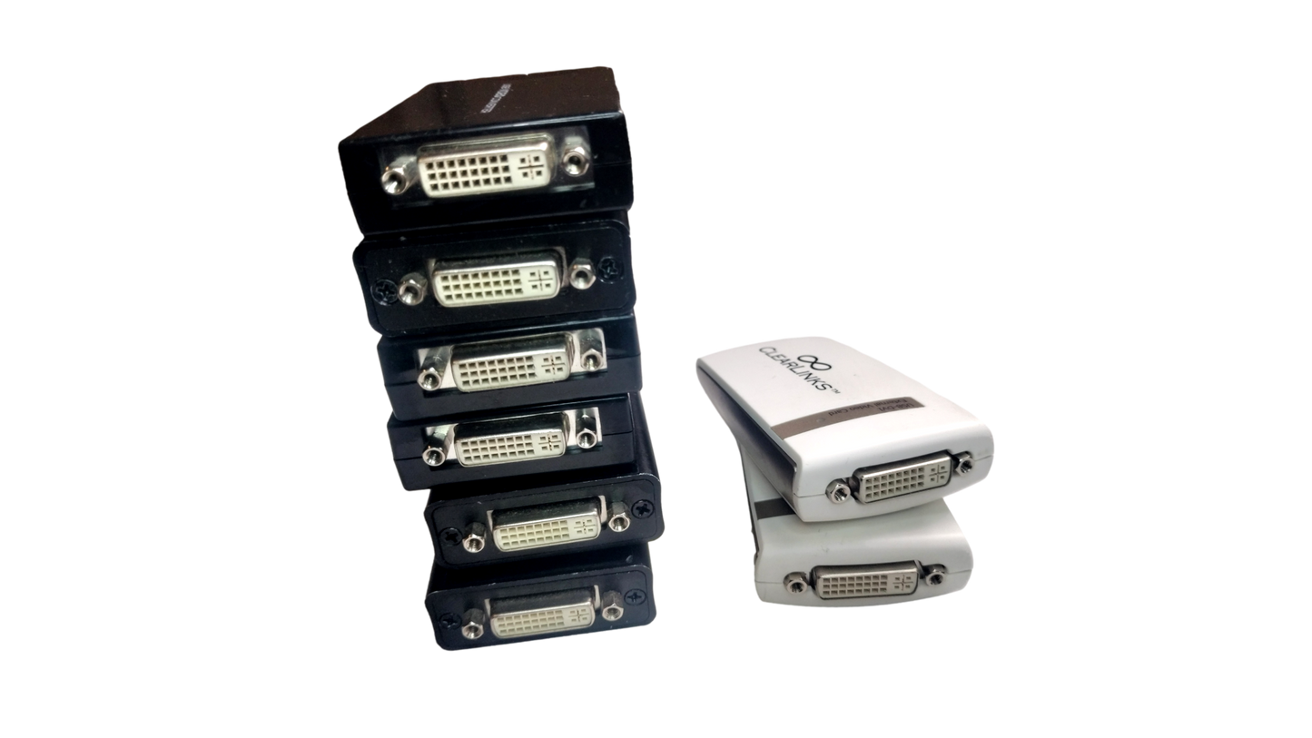 Lot of 8 Generic Mini USB to DVI Video Adapters